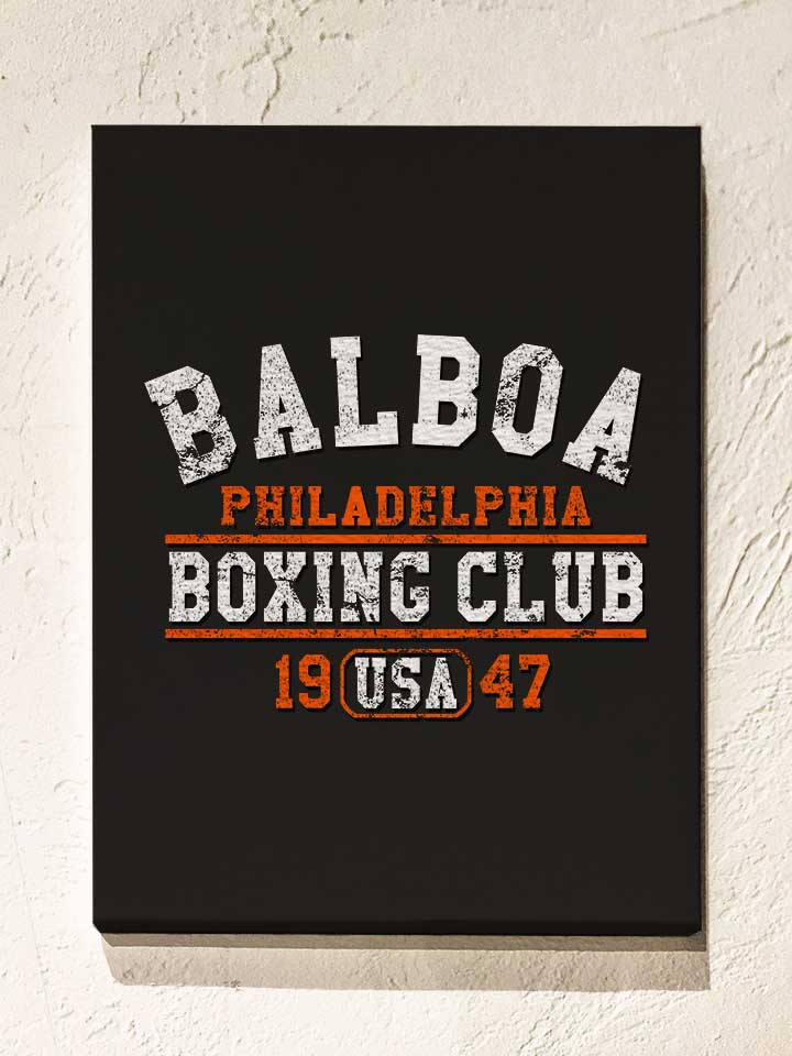 Balboa Boxing Club Leinwand schwarz 30x40 cm