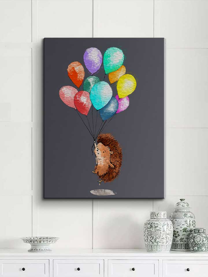 balloon-hedgehog-leinwand dunkelgrau 2
