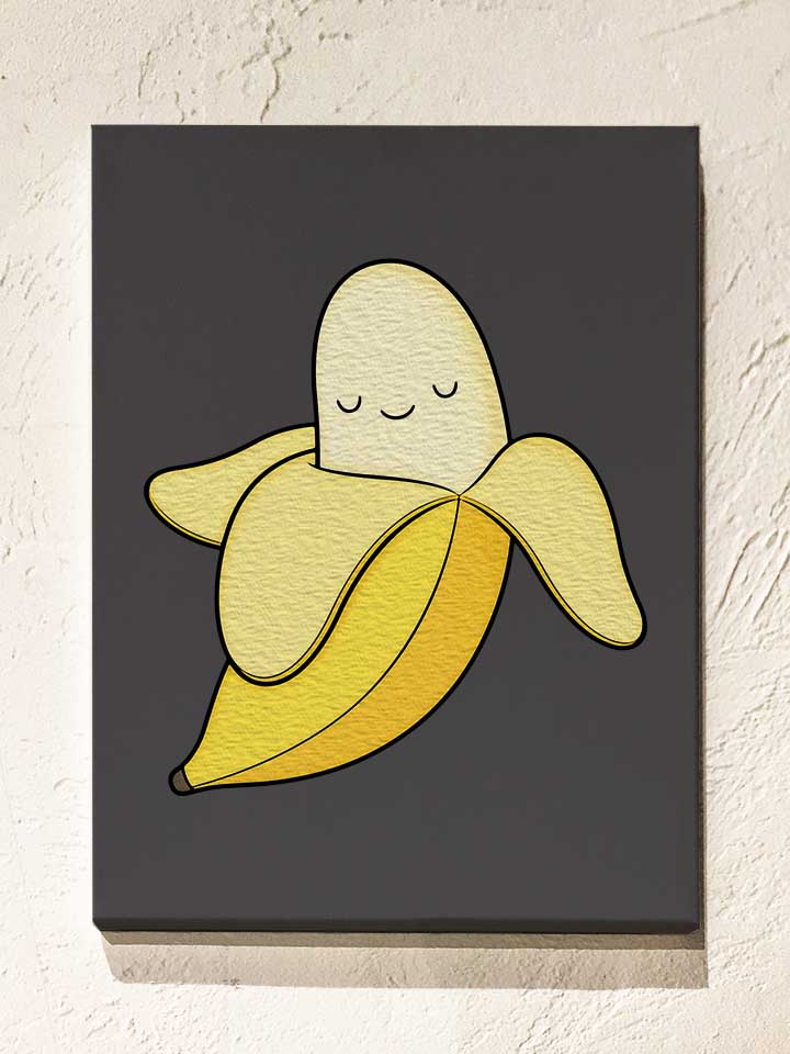banana-02-leinwand dunkelgrau 1