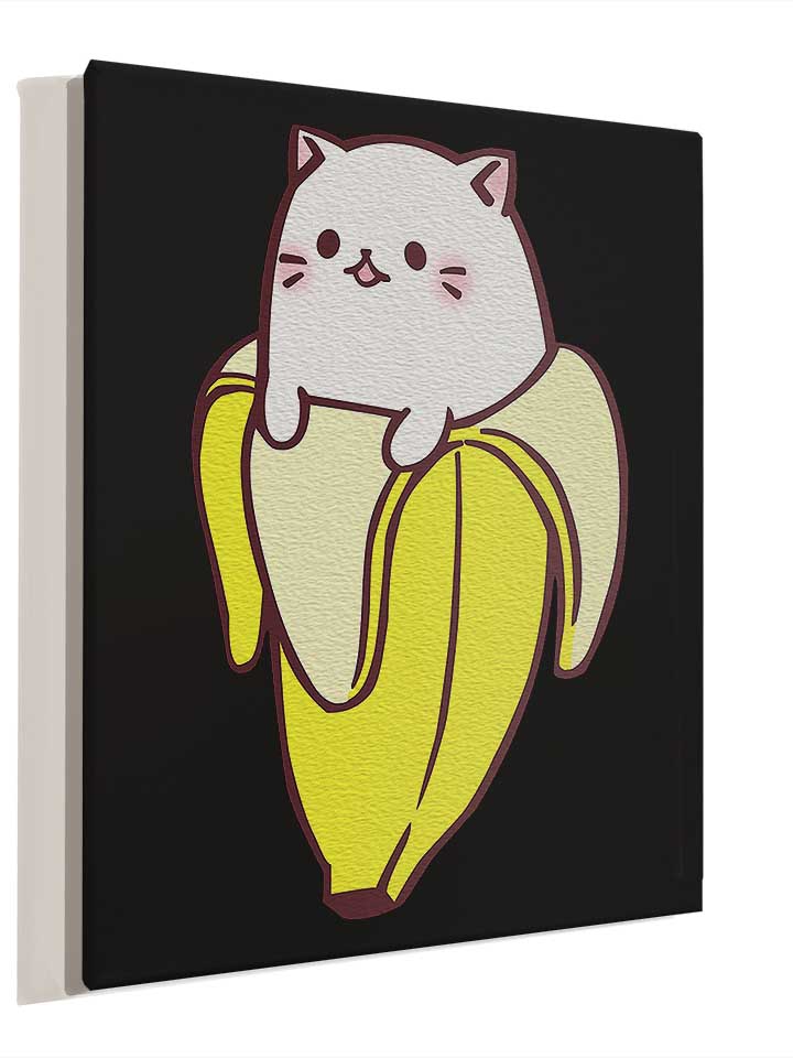 banana-cat-leinwand schwarz 4
