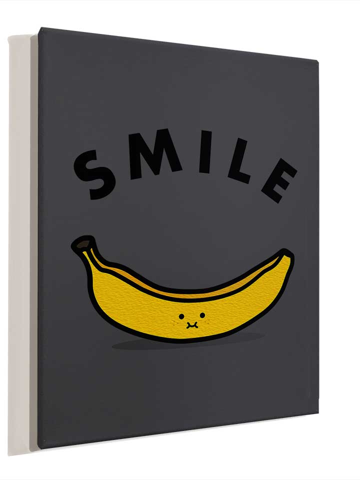 banana-smile-leinwand dunkelgrau 4