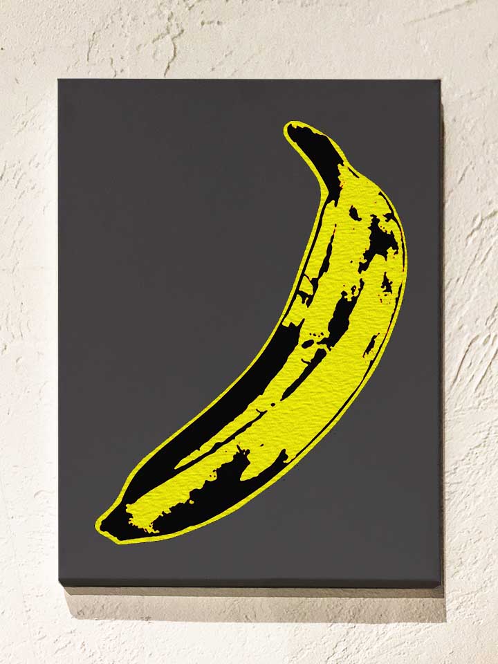 banana-warhol-leinwand dunkelgrau 1