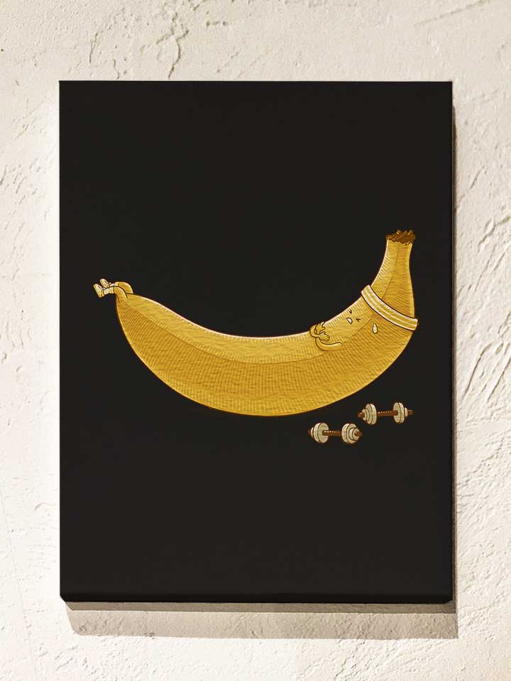 banana-workout-leinwand schwarz 1