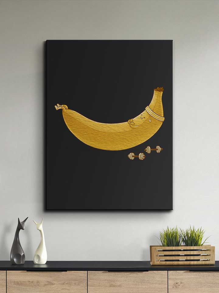 banana-workout-leinwand schwarz 2