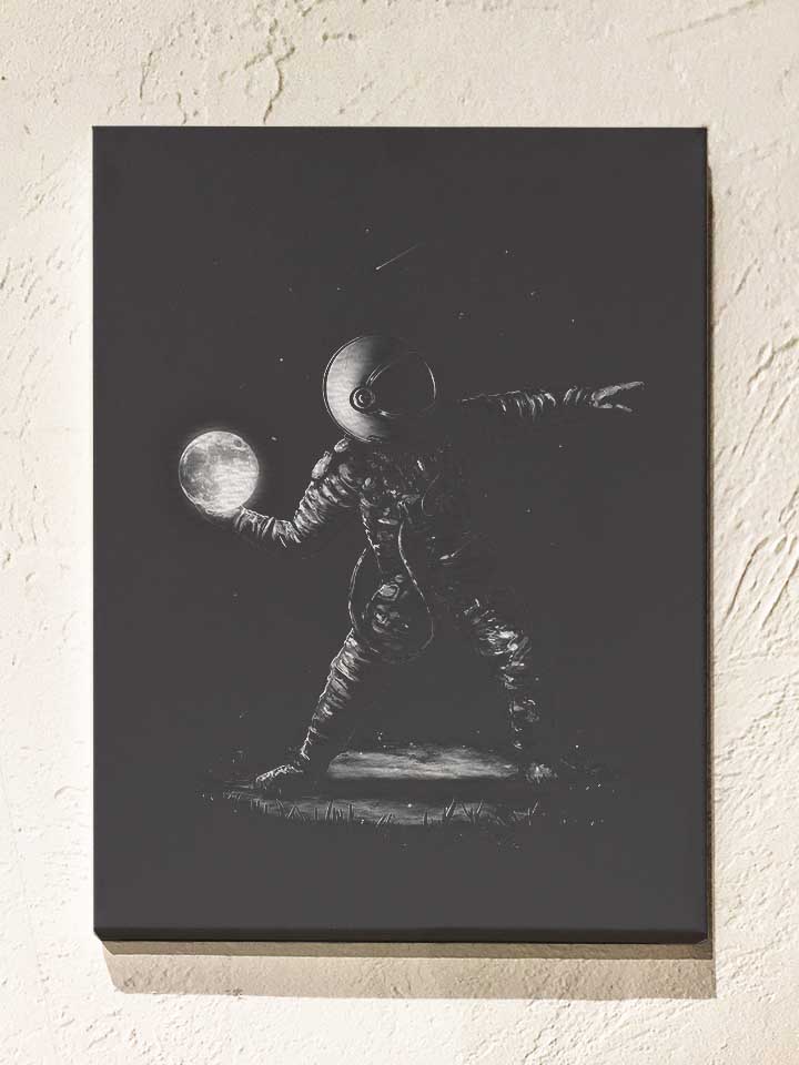 banksy-astronaut-moon-leinwand dunkelgrau 1