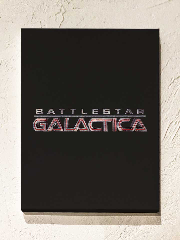 battlestar-galactica-logo-leinwand schwarz 1