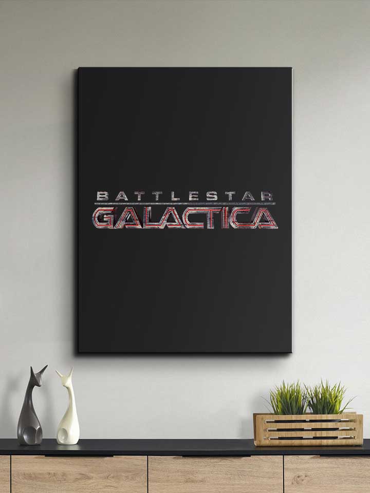 battlestar-galactica-logo-leinwand schwarz 2