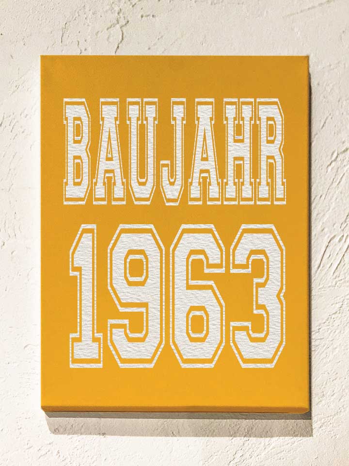 Baujahr 1963 Leinwand gelb 30x40 cm