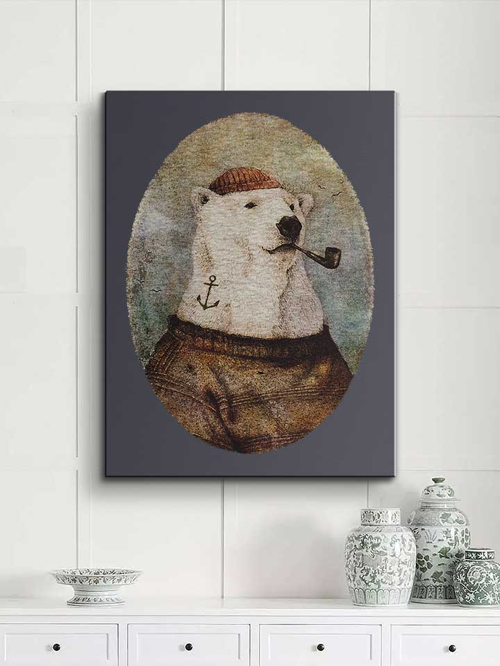 bear-portrait-leinwand dunkelgrau 2