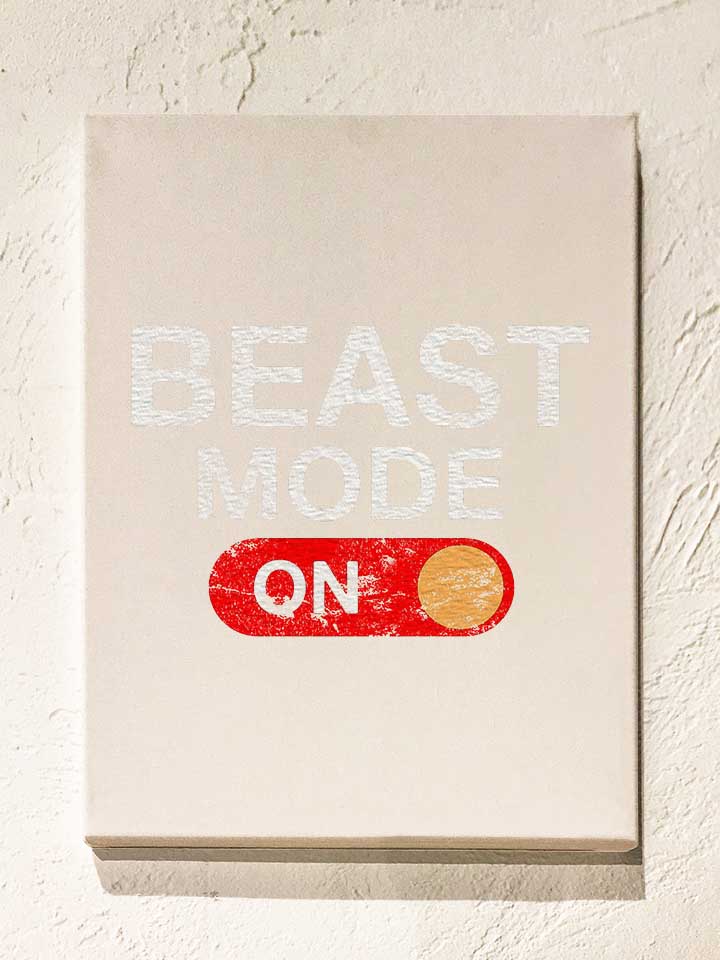 beast-mode-on-vintage-leinwand weiss 1
