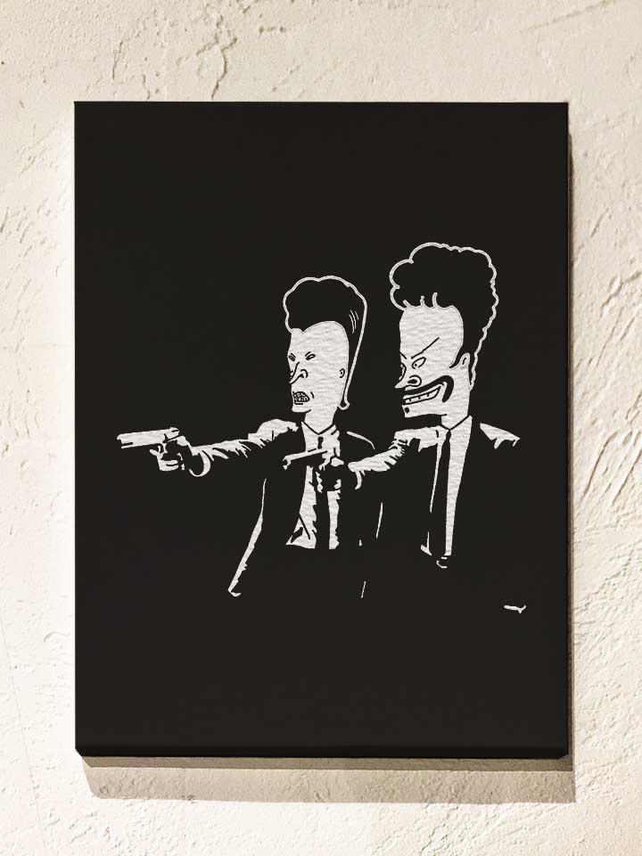 Beavis And Butthead Pulp Fiction Leinwand schwarz 30x40 cm