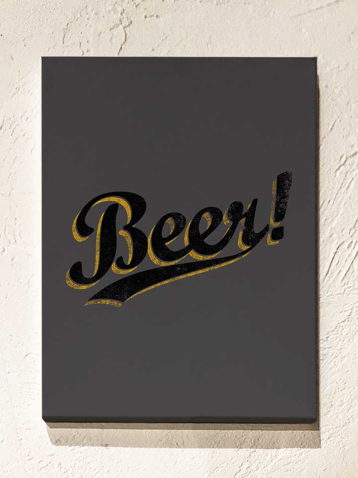 Beer Leinwand dunkelgrau 30x40 cm