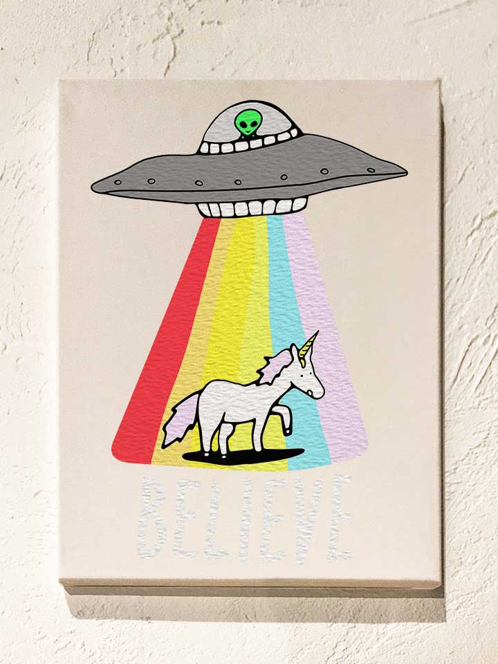 believe-ufo-unicorn-leinwand weiss 1