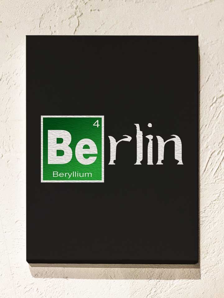 Berlin Leinwand schwarz 30x40 cm