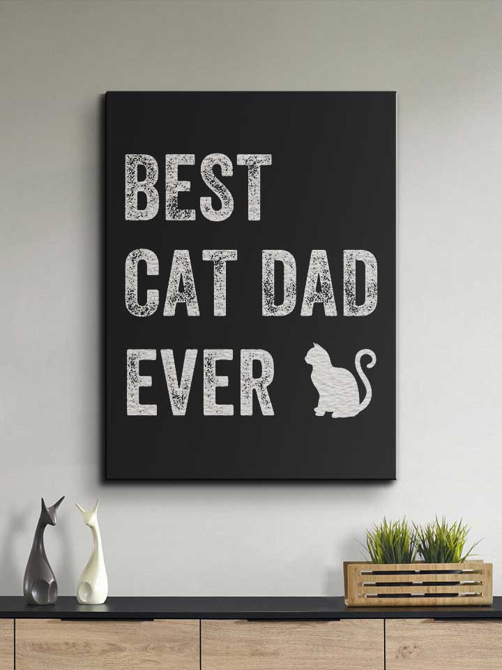best-cat-dad-ever-leinwand schwarz 2