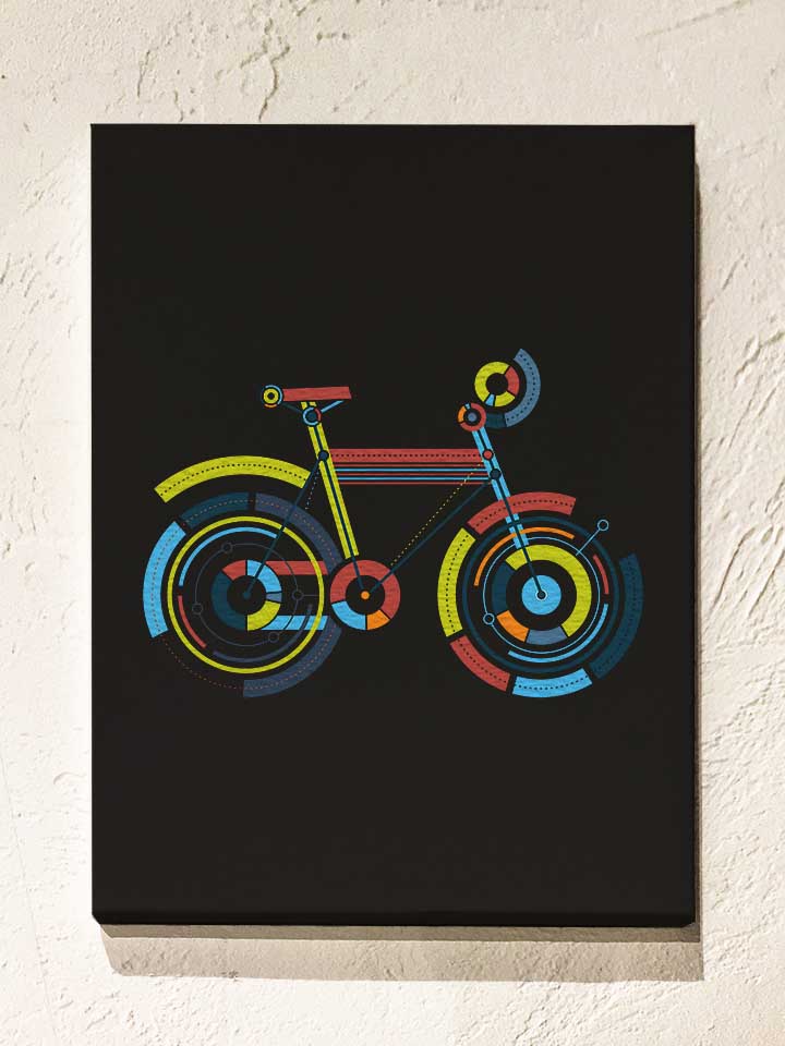 bicycle-art-leinwand schwarz 1