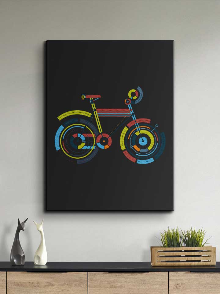 bicycle-art-leinwand schwarz 2