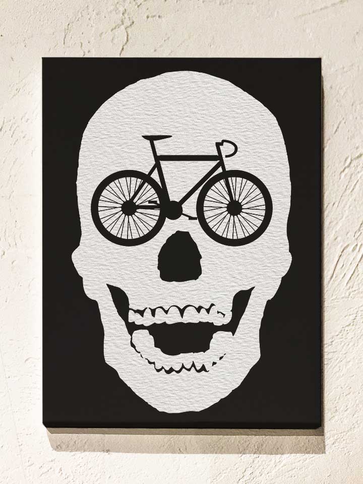 bicycle-scull-leinwand schwarz 1