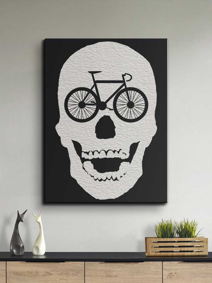bicycle-scull-leinwand schwarz 2