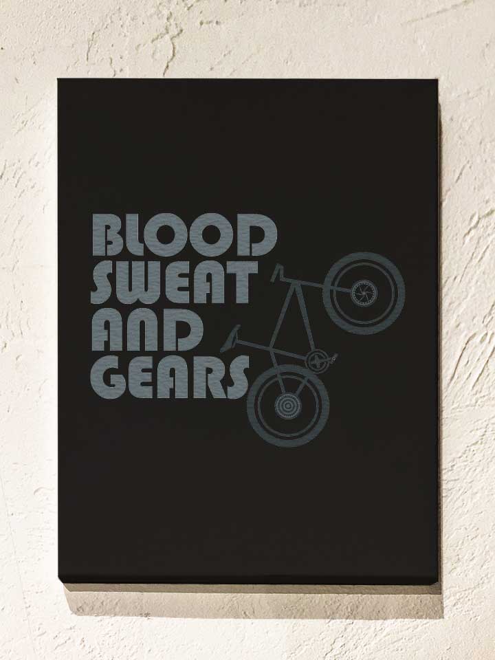 bike-blood-sweat-and-gears-leinwand schwarz 1