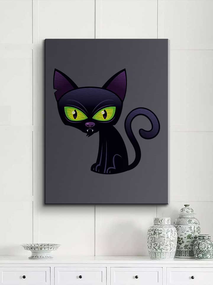 black-cat-leinwand dunkelgrau 2