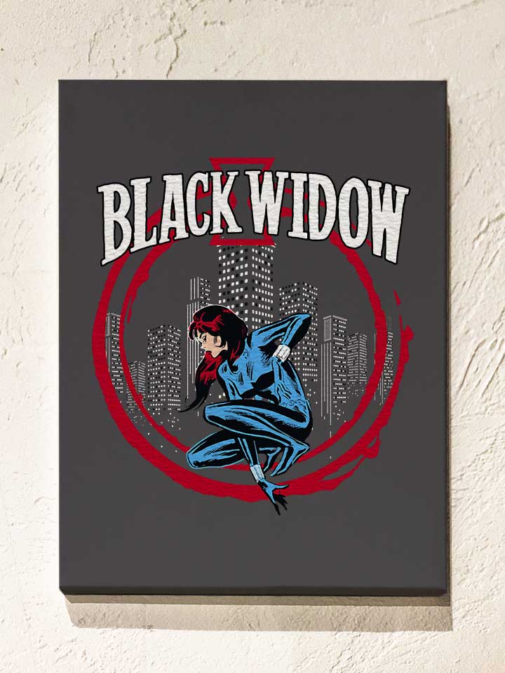 Black Widow Cityscape Leinwand dunkelgrau 30x40 cm