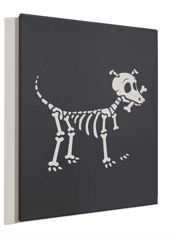 bone-lover-skeleton-dog-leinwand dunkelgrau 4