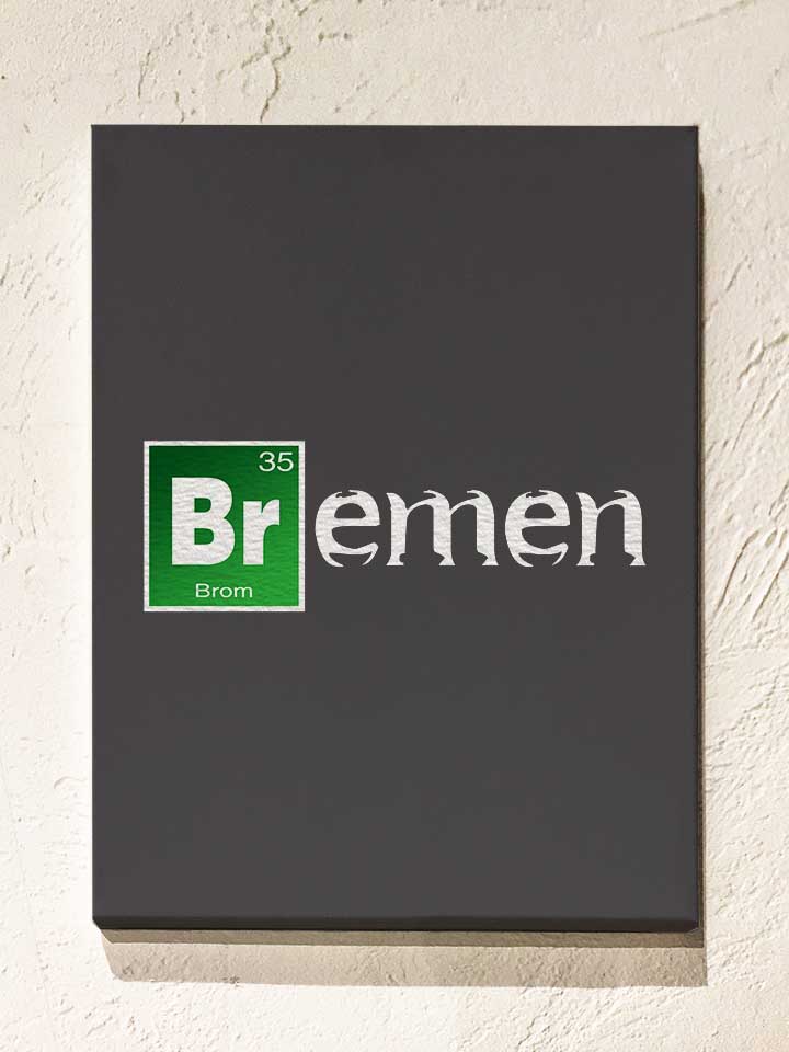 Bremen Leinwand dunkelgrau 30x40 cm