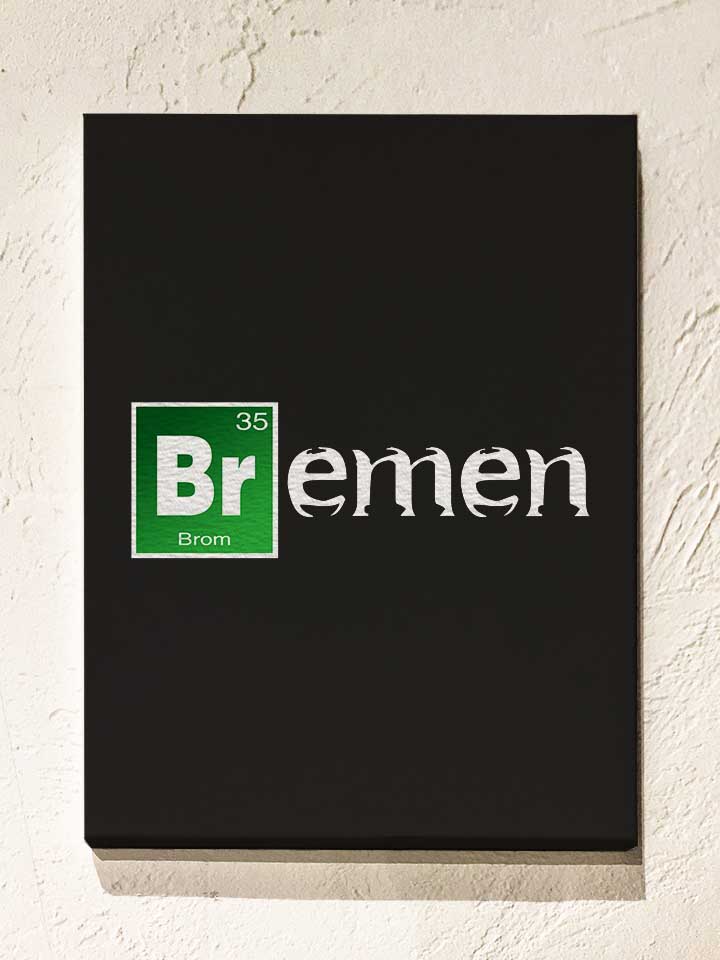 Bremen Leinwand schwarz 30x40 cm