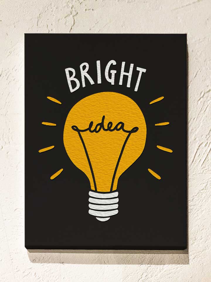 Bright Idea Leinwand schwarz 30x40 cm