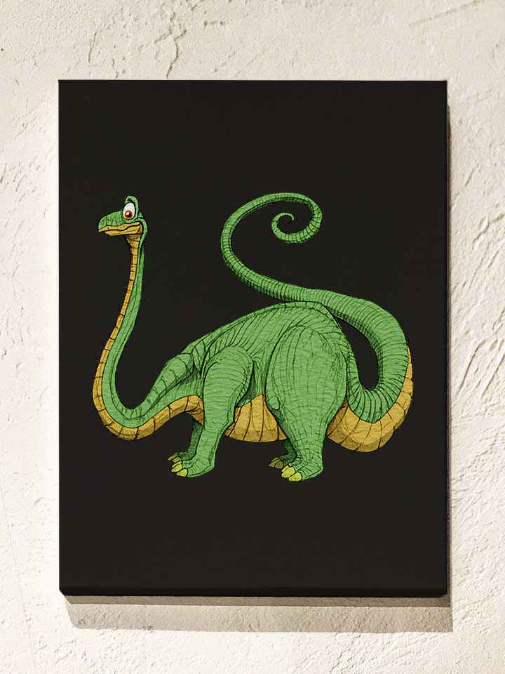 brontosaurus-leinwand schwarz 1