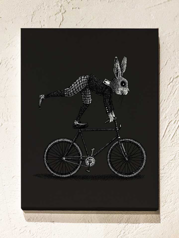 bunny-bike-leinwand schwarz 1