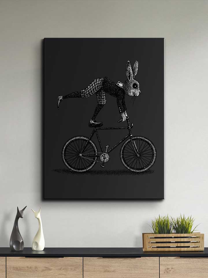 bunny-bike-leinwand schwarz 2