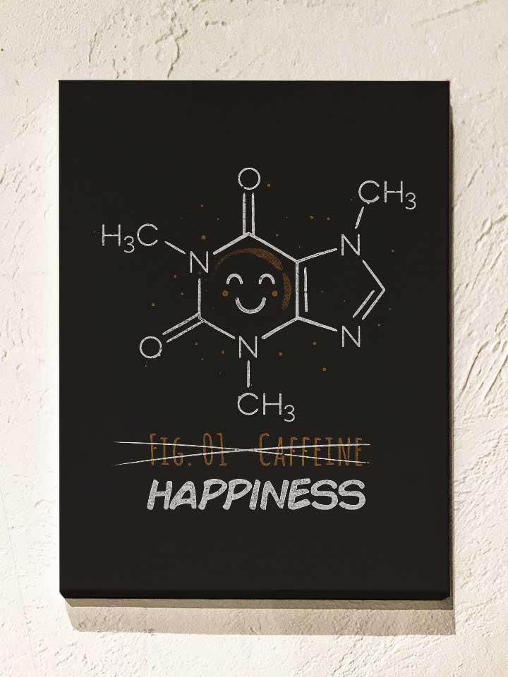 caffeine-happiness-leinwand schwarz 1