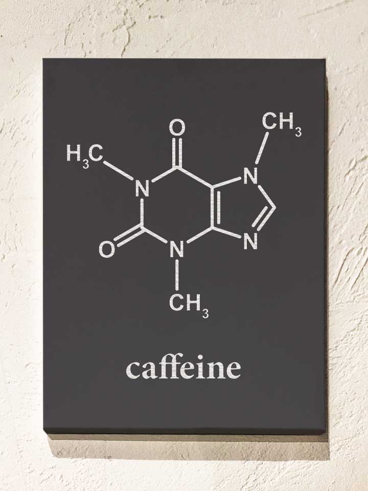 caffeine-molecule-leinwand dunkelgrau 1