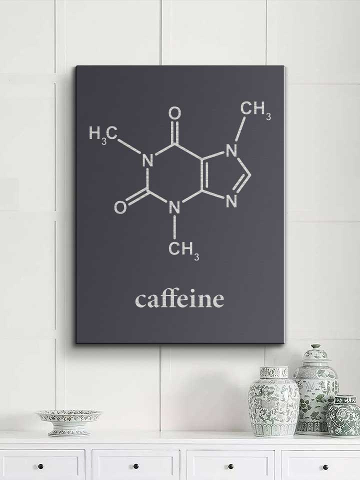 caffeine-molecule-leinwand dunkelgrau 2