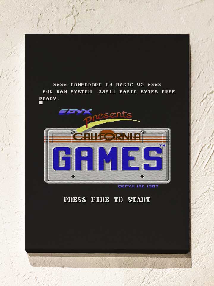 california-games-leinwand schwarz 1