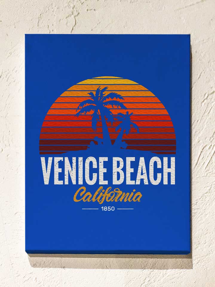 California Venice Beach Logo Leinwand royal 30x40 cm