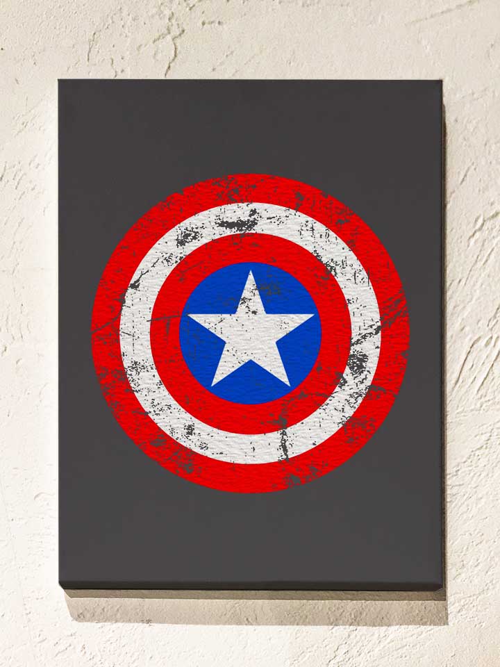 captain-america-shield-vintage-leinwand dunkelgrau 1