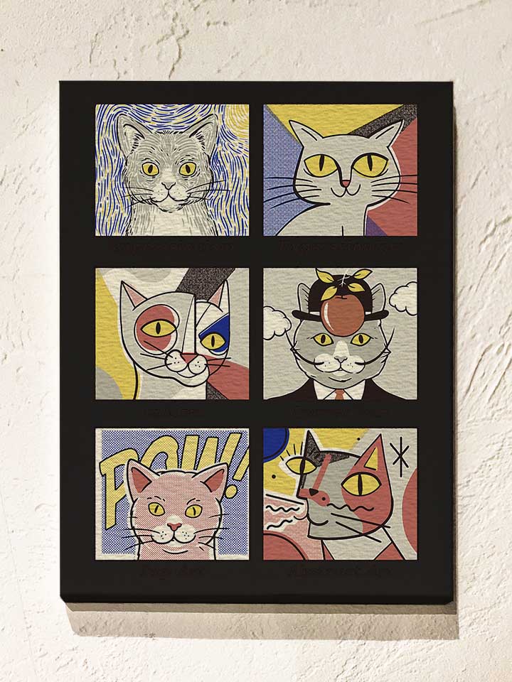 cat-art-history-leinwand schwarz 1