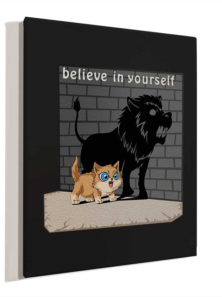 cat-believe-in-yourself-leinwand schwarz 4