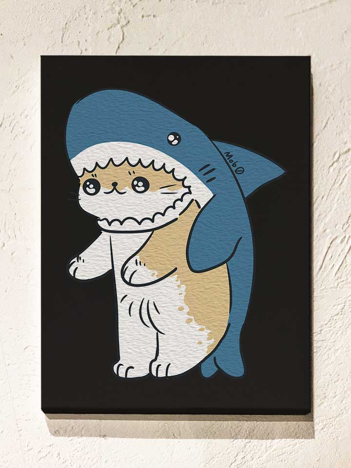 cat-shark-leinwand schwarz 1