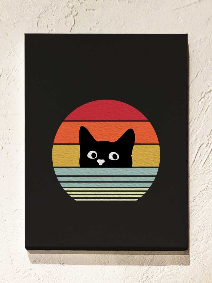 cat-sunset-leinwand schwarz 1