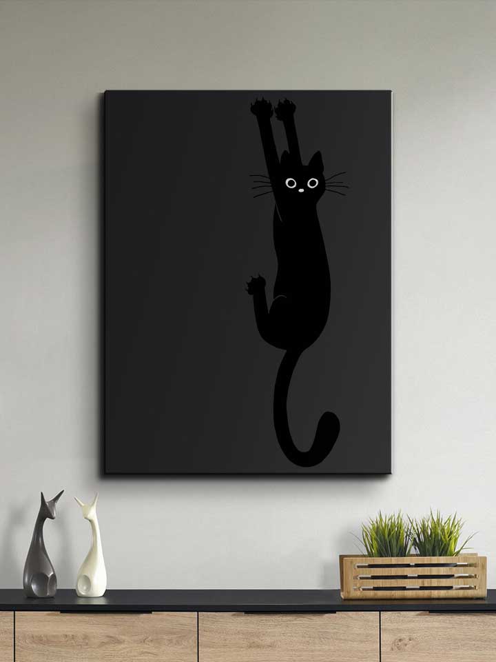 cat-leinwand schwarz 2