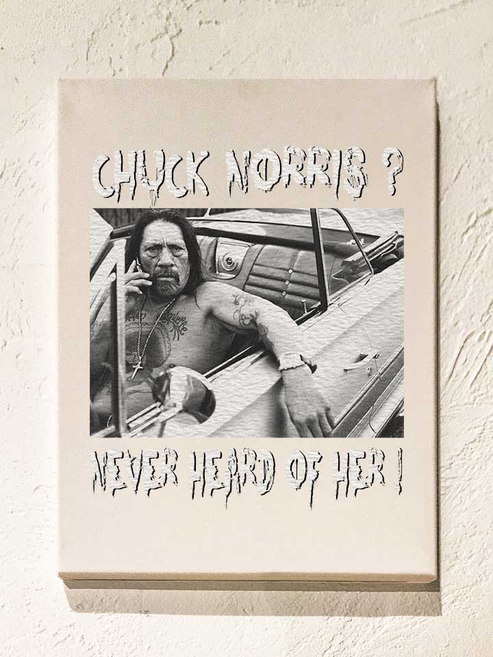 chuck-norris-never-heard-of-her-leinwand weiss 1
