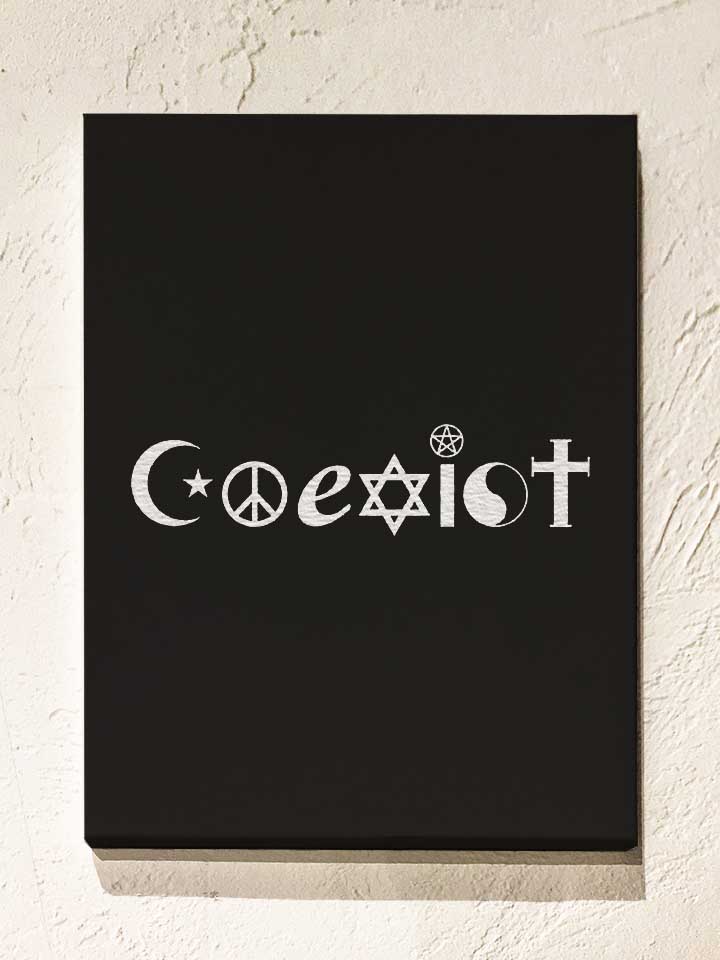 coexist-leinwand schwarz 1