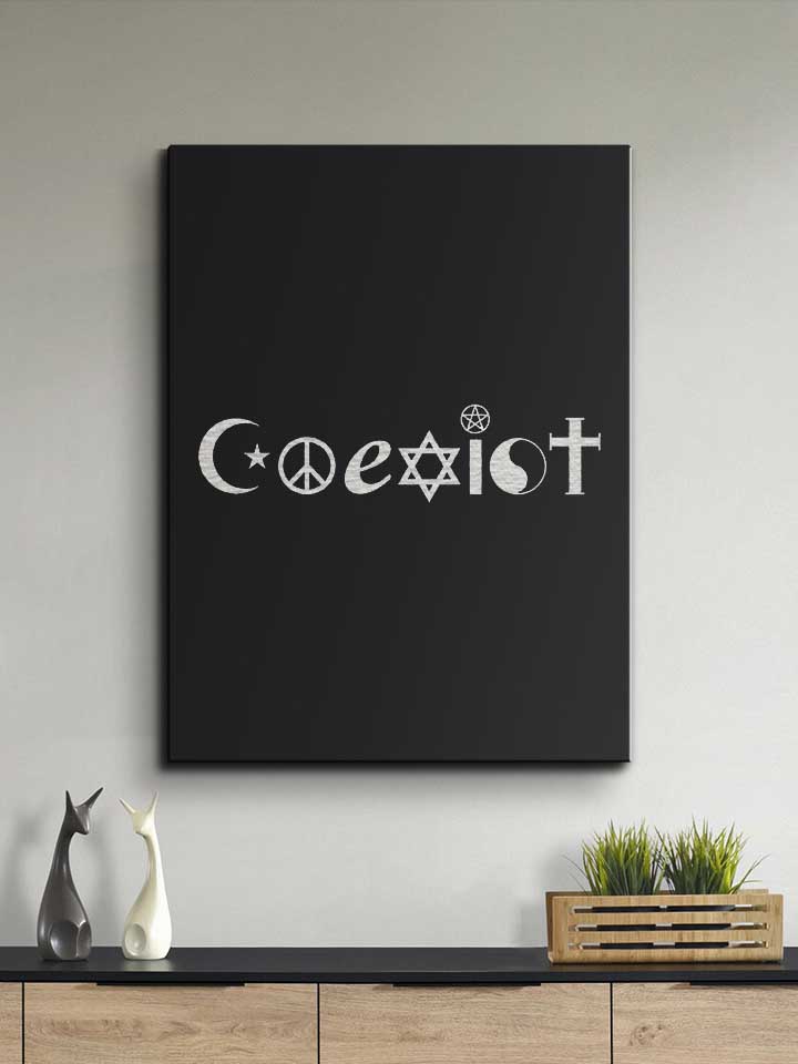 coexist-leinwand schwarz 2