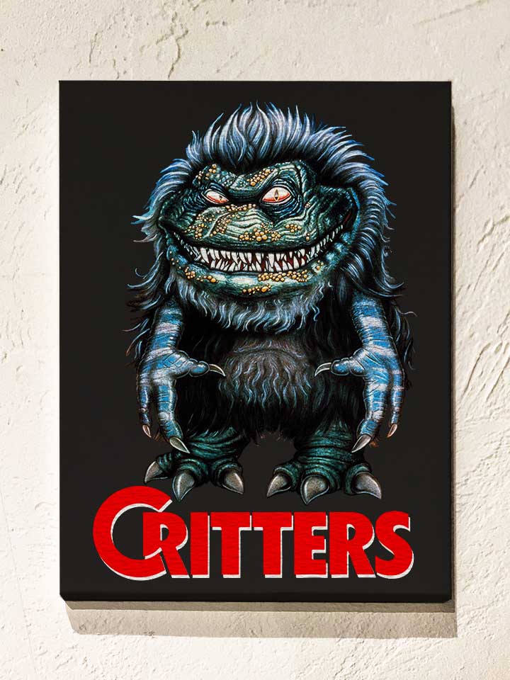 Critters Leinwand schwarz 30x40 cm