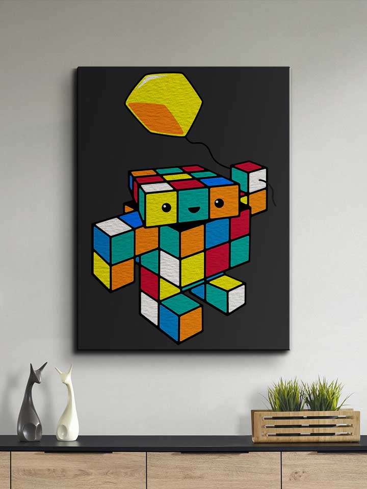 cube-with-a-cube-leinwand schwarz 2