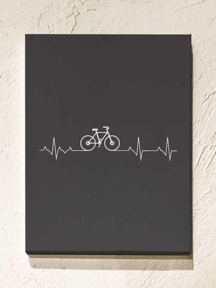 Cycling Lover Heartbeat Leinwand
